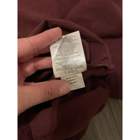 Frye and Co Shirt Womens Size 3X Maroon Cotton Long Sleeve Thumb Hole - Picture 5 of 9